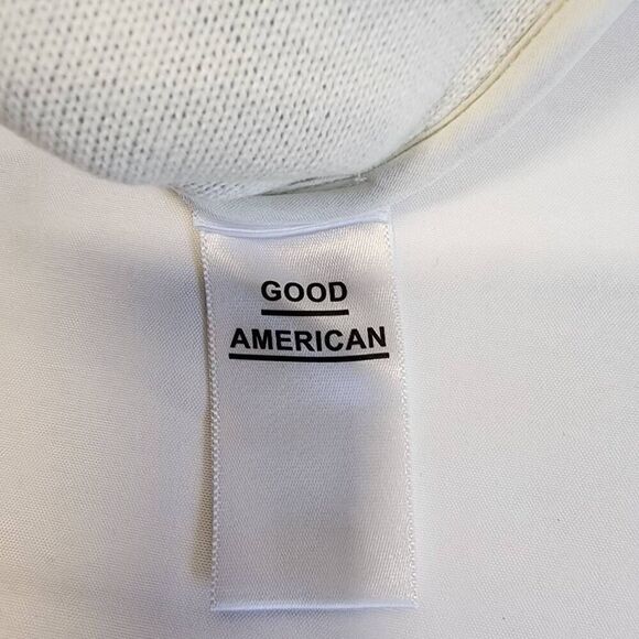 GOOD AMERICAN Bell-Sleeve Silver Metallic Sparkle Mini Dress Size 6 NWT F21 - Picture 10 of 12